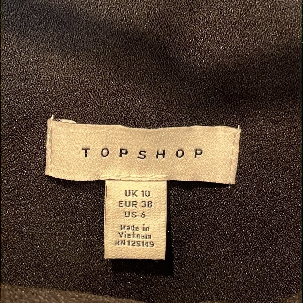 🇪🇸🐠TopShop Trousers Wide leg Size 6 Black Tie Waist Dark Academia Pants - Picture 6 of 10